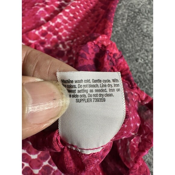 a.n.a. Women's Pink and Red Snakeskin Print Blouse Size XL - Picture 9 of 10